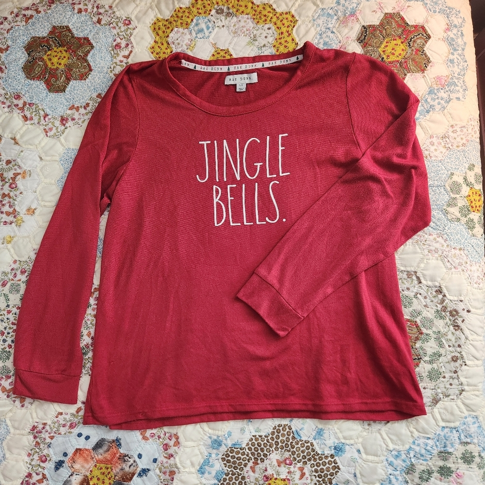 Rae Dunn Long-sleeved Christmas Top Size Large